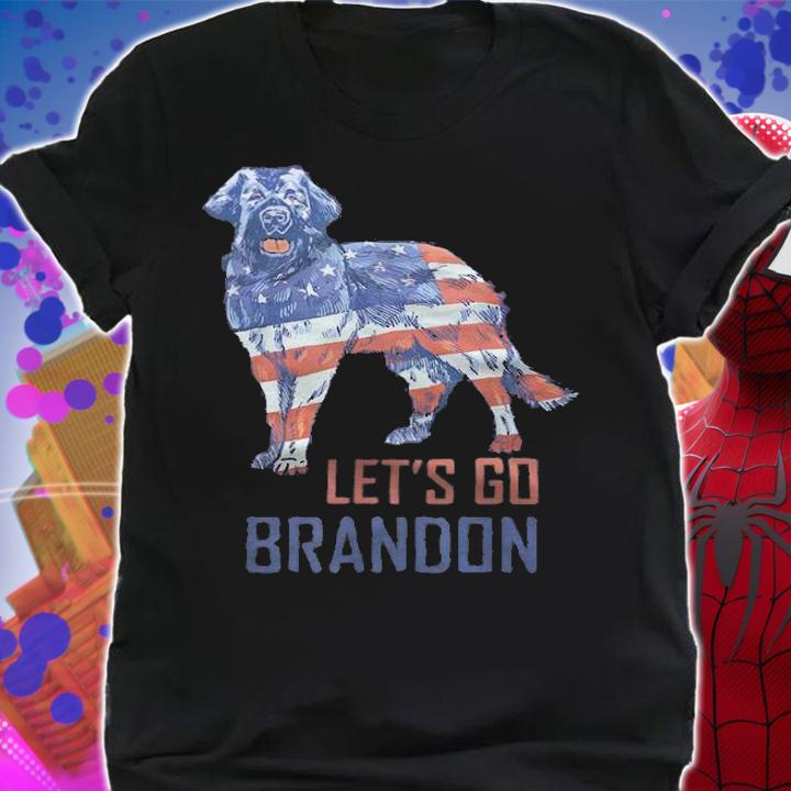 Let's Go Brandon Retro Dog US Flag Funny Conservative Gift T-Shirt t-shirt shirt