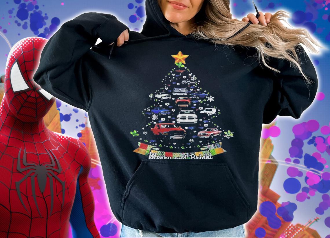 Merry And Bright Ram Christmas Tree Shirt t-shirt hoodie
