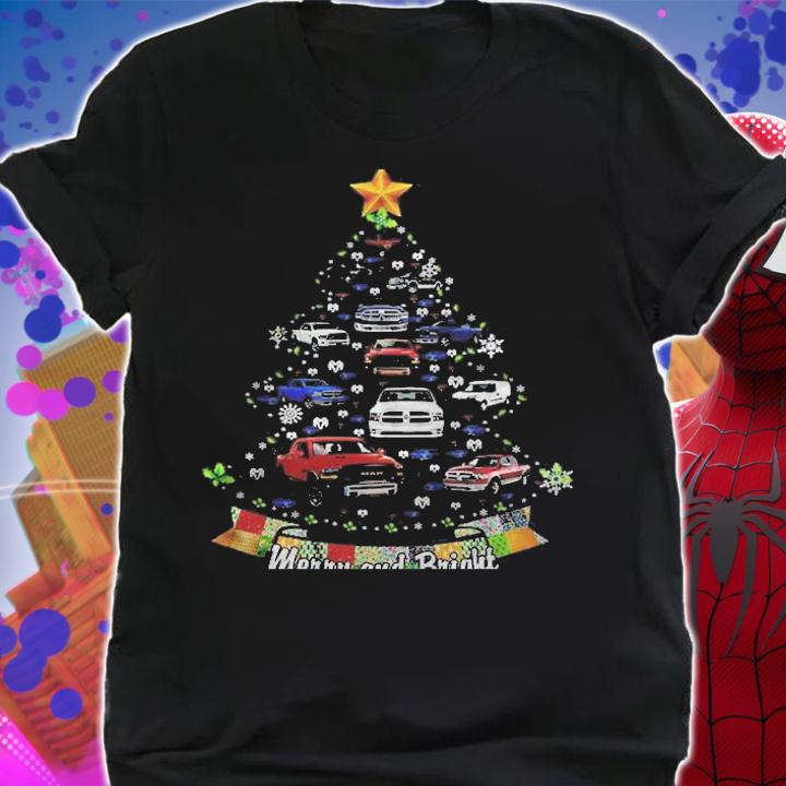 Merry And Bright Ram Christmas Tree Shirt t-shirt shirt