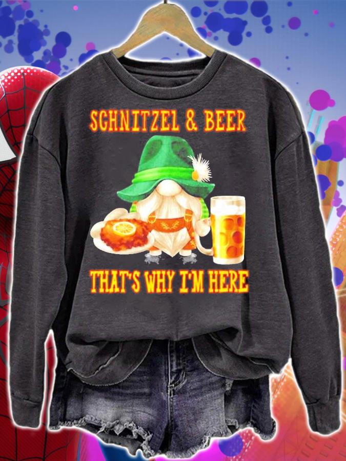 Schnitzel And Beer That's Why I'm Here T-Shirt t-shirt sweatshirt
