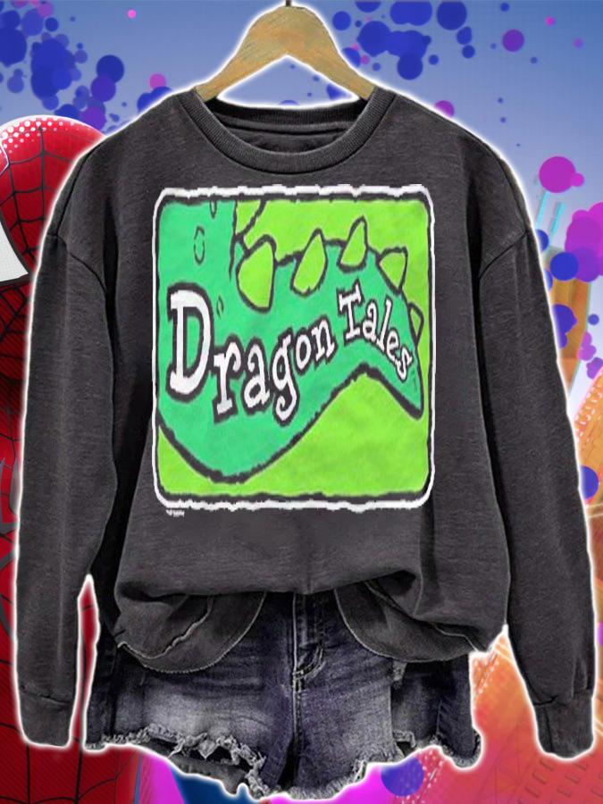 Dragon Tales Cartoon Logo Pullover Shirt t-shirt sweatshirt