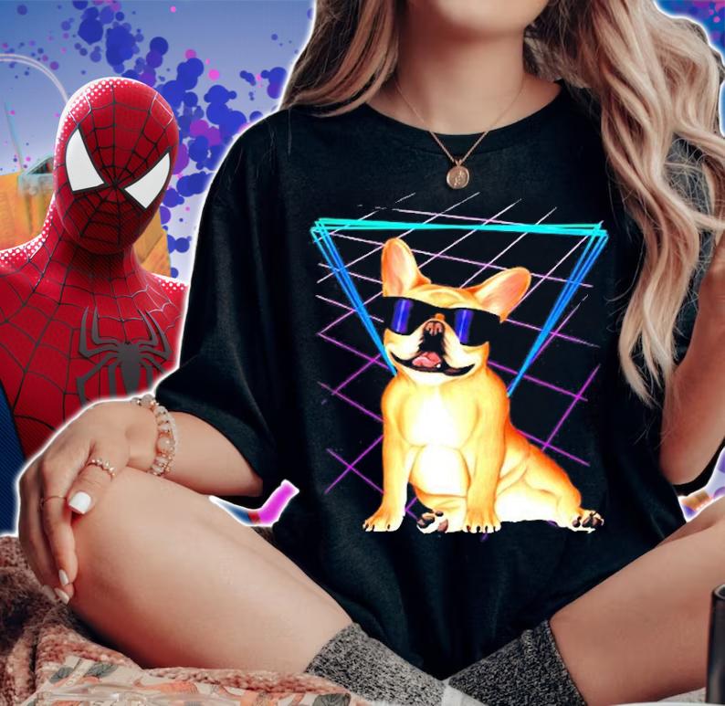 French Bulldog In Sunglasses With 80S Design t-Shirt t-shirt woman shirt