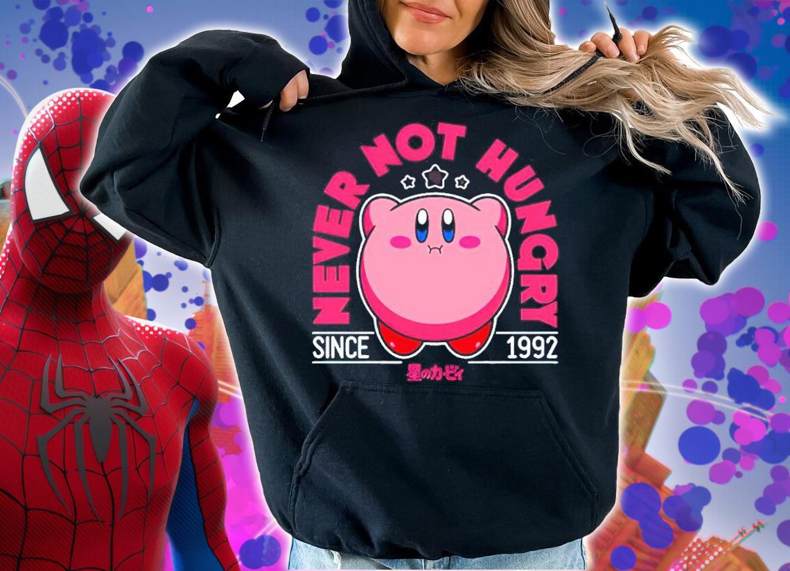Kirby never not hungry since 1992 T-shirt t-shirt