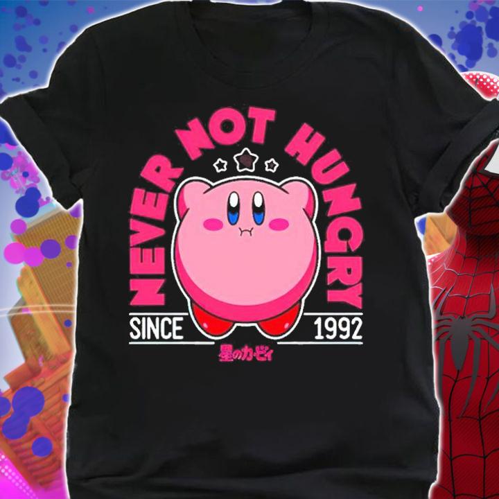 Kirby never not hungry since 1992 T-shirt t-shirt