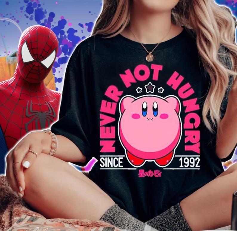 Kirby never not hungry since 1992 T-shirt t-shirt
