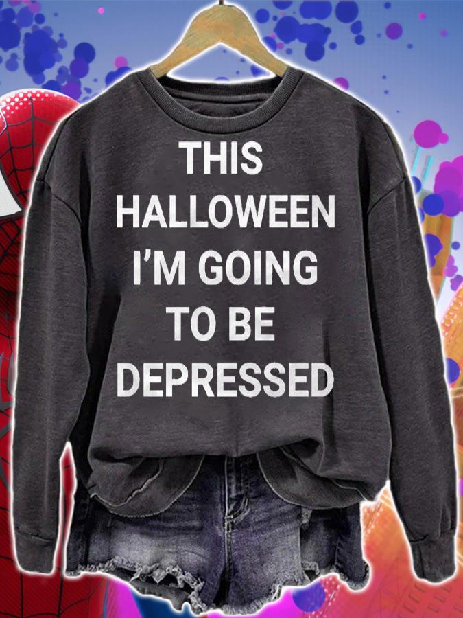 This Halloween Im Going To Be Depressed Halloween Costume Shirt t-shirt
