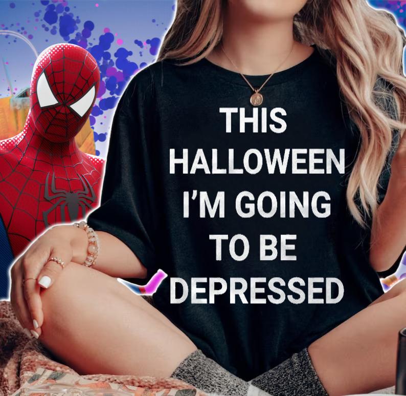 This Halloween Im Going To Be Depressed Halloween Costume Shirt t-shirt