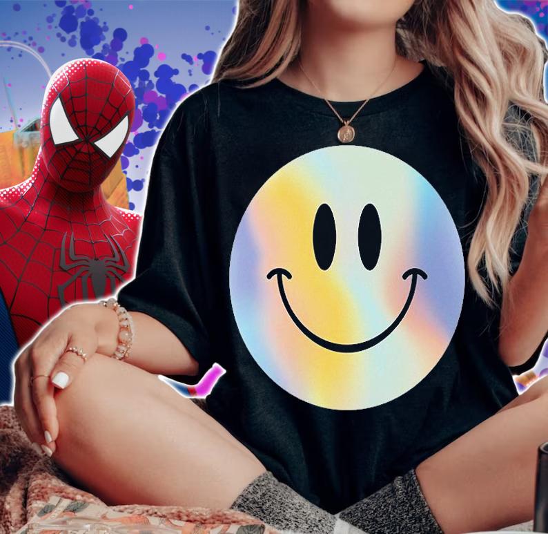 Colorful Smiley Face T-Shirt t-shirt woman shirt
