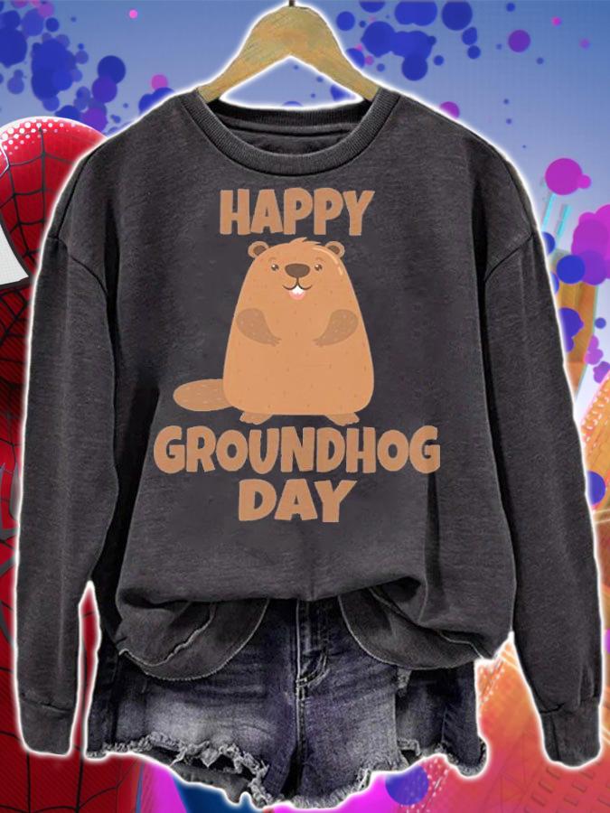 Happy Groundhog day 2 2 2022 Essential T-Shirt t-shirt sweatshirt