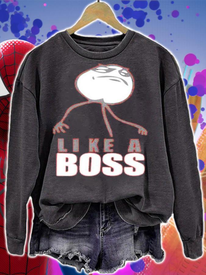 Like A Boss Rage Comic Meme Shirt t-shirt sweatshirt