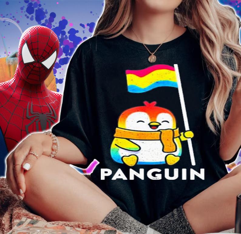 Pansexual Flag Pan Pride Penguin Shirt t-shirt woman shirt