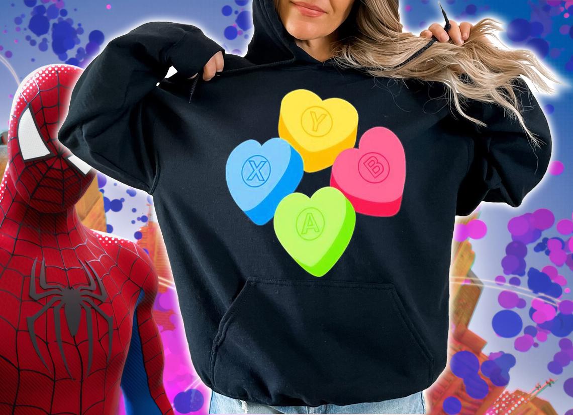 Valentine's Candy Hearts Crew Neck Shirt t-shirt hoodie