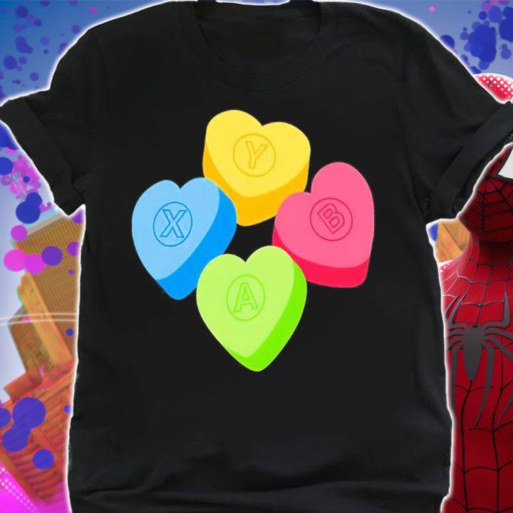 Valentine's Candy Hearts Crew Neck Shirt t-shirt shirt