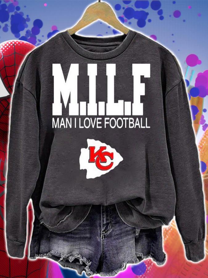Milf Man I Love Football Kansas City Chiefs T-Shirt