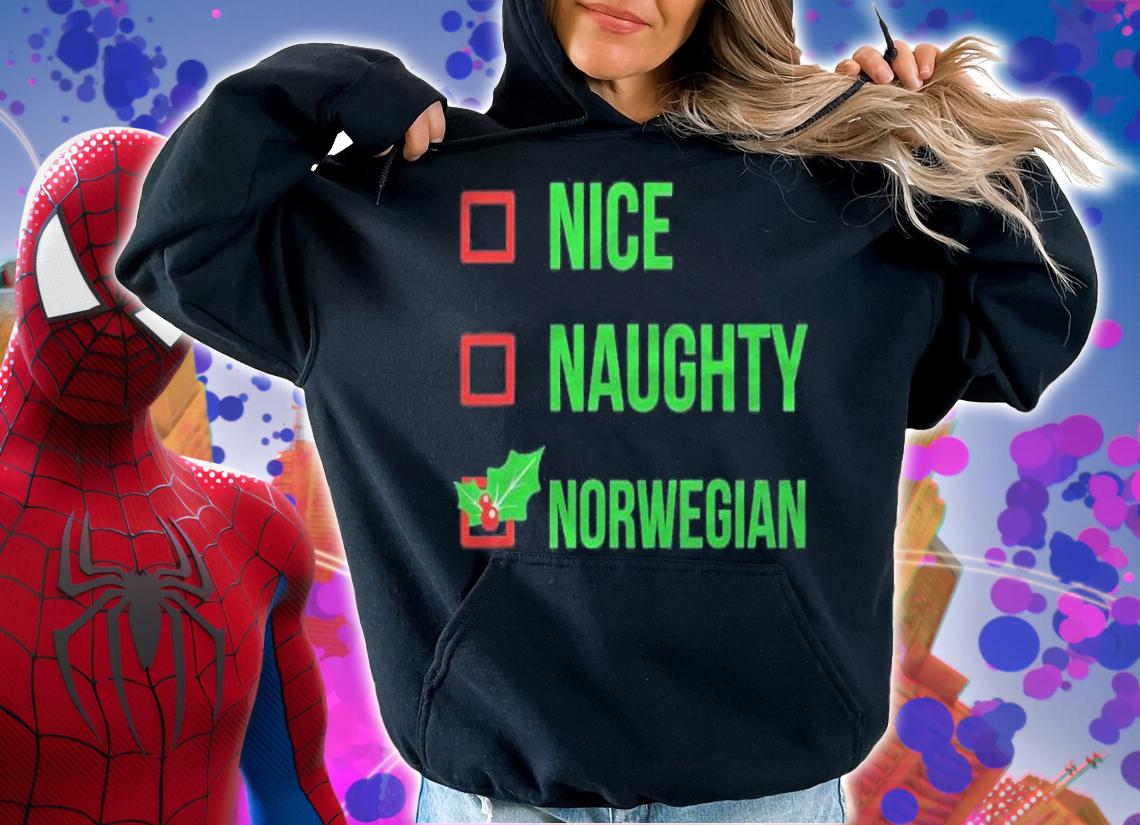 Nice Naughty Norwegian Funny Ugly Christmas Shirt
