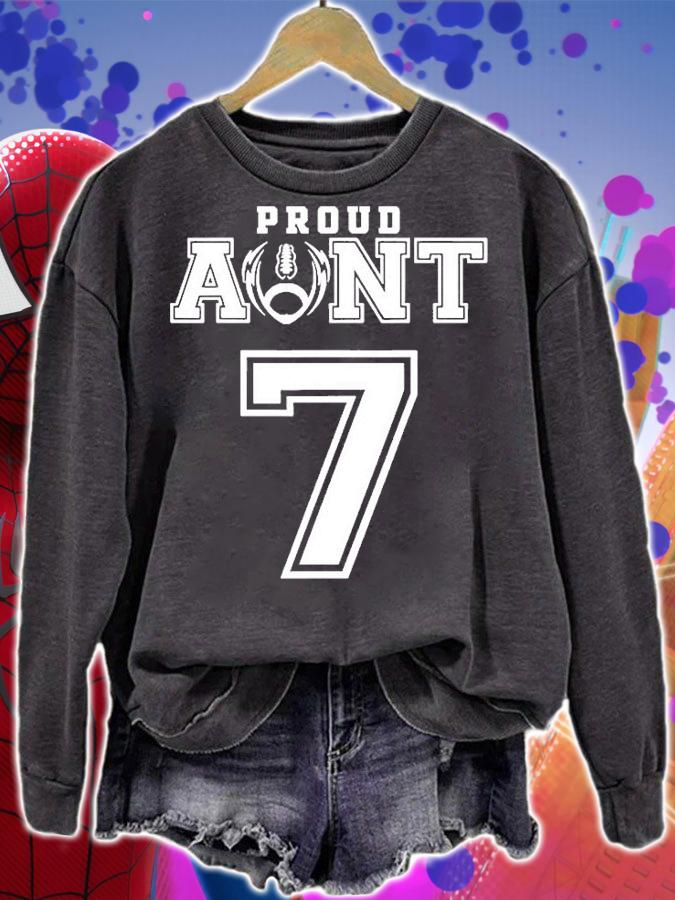 Proud Football Aunt Number 7 T-Shirt