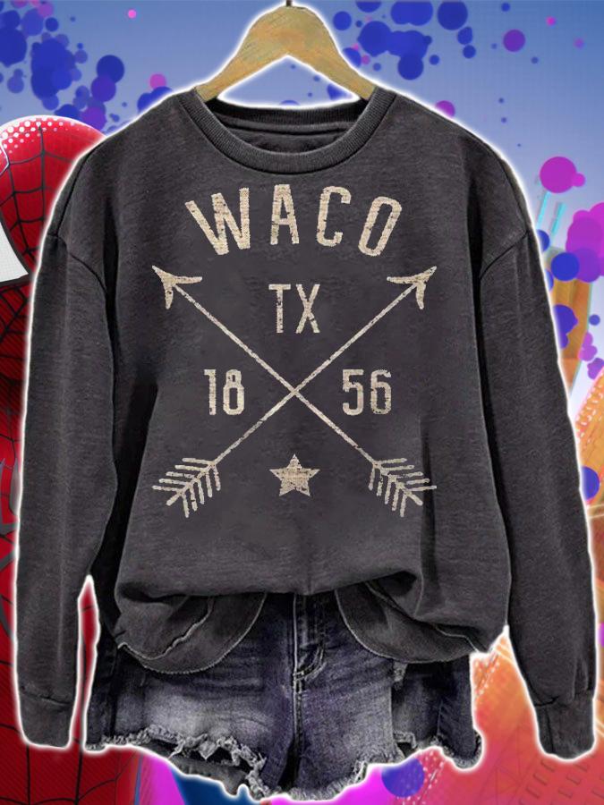 Waco Texas Tx Design Distressed Boho Style Home City Shirt