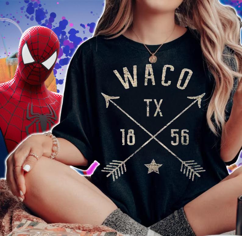 Waco Texas Tx Design Distressed Boho Style Home City Shirt