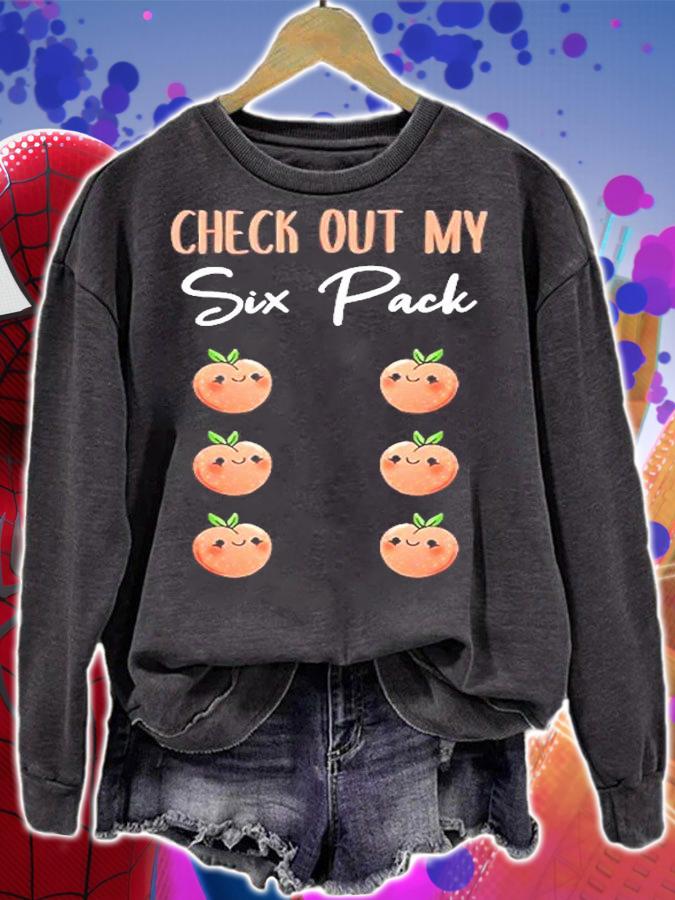 Check Out My Six Pack Kawaii Peach T-Shirt sweatshirt