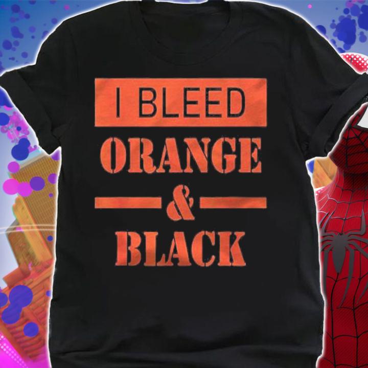 I Bleed Orange & Black Tee Sports & School Pride Shirt shirt