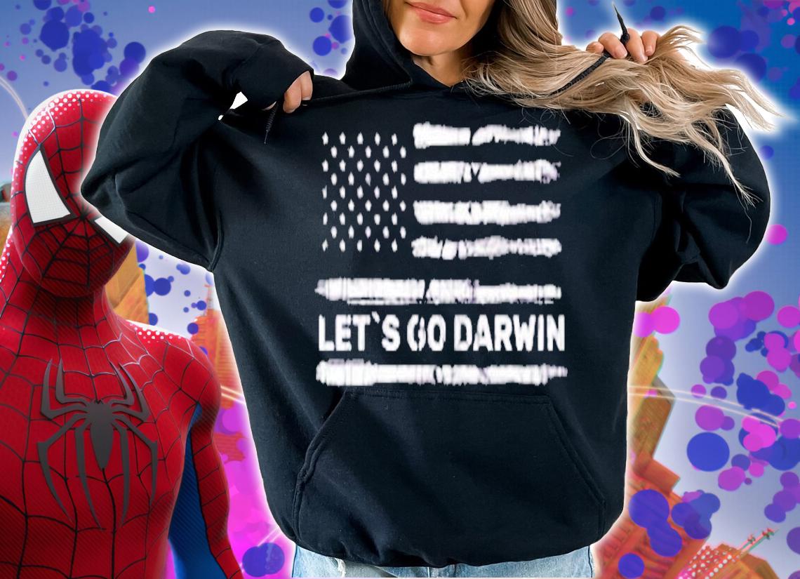 Lets Go Darwin Funny Sarcastic Us Flag T-Shirt hoodie