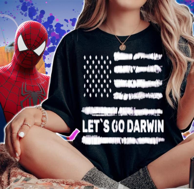 Lets Go Darwin Funny Sarcastic Us Flag T-Shirt woman shirt