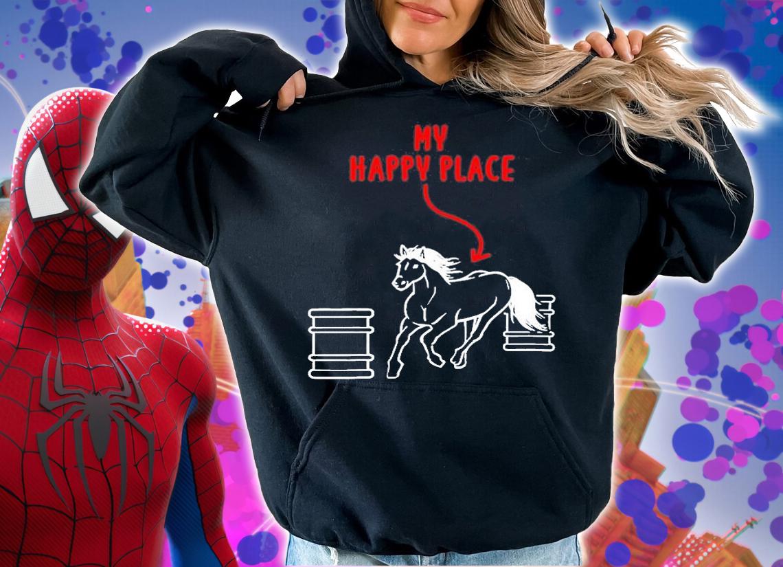 My Happy Place Horse Riding T-Shirt hoodie