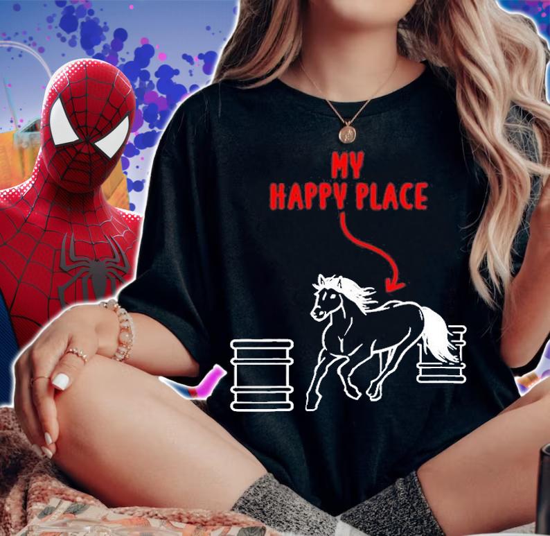 My Happy Place Horse Riding T-Shirt woman shirt