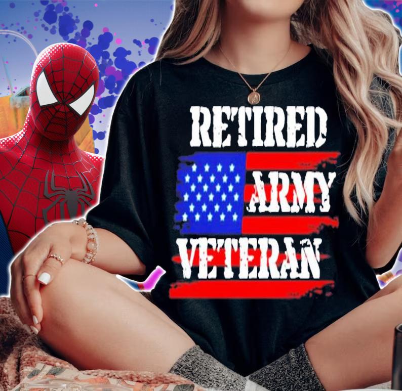 Retired U.S. Army Military Veteran Gift Pullover T-Shirt woman shirt