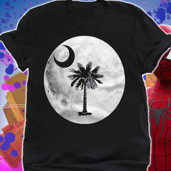 South Carolina Flag Palmetto Tree Moon In Moon Silhouette Shirt shirt