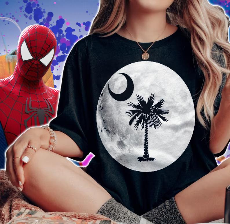 South Carolina Flag Palmetto Tree Moon In Moon Silhouette Shirt woman shirt