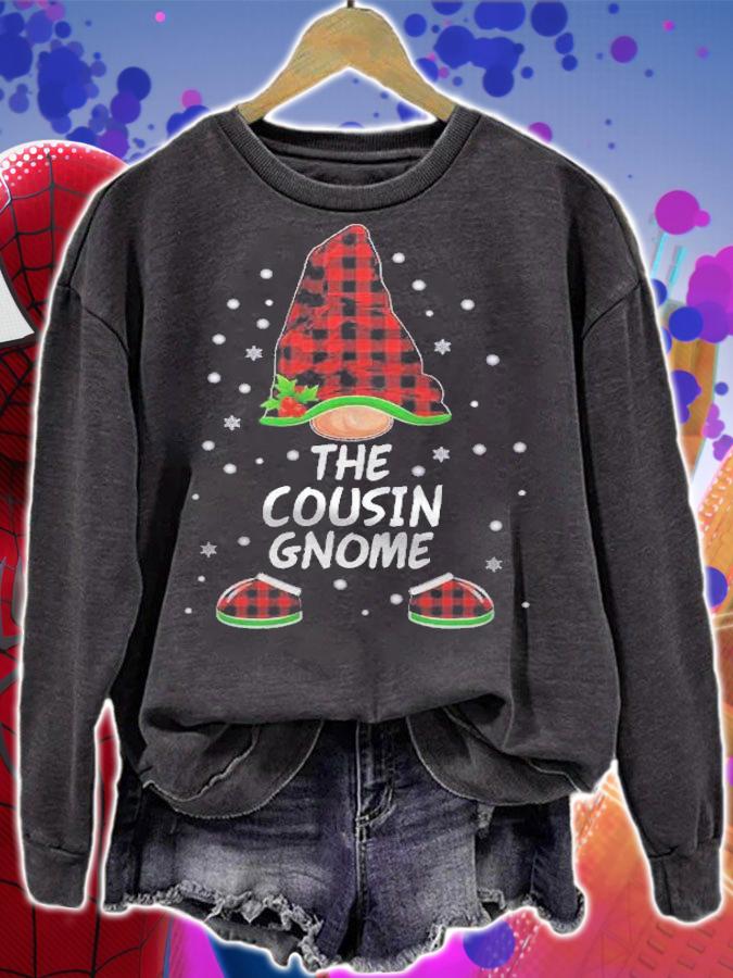 The Cousin Gnome Red Plaid Matching Family Merry Christmas Shirt sweatshirt