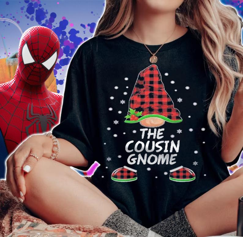 The Cousin Gnome Red Plaid Matching Family Merry Christmas Shirt woman shirt