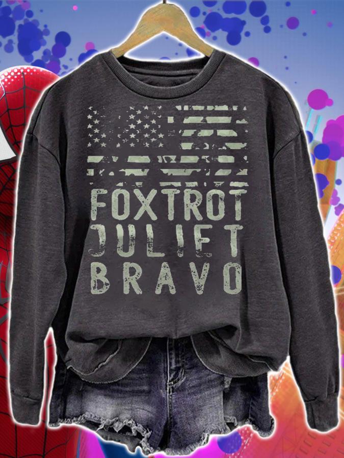 FJB Anti Biden Foxtrot Juliet Bravo American Flag Impeach Biden T-Shirt sweatshirt