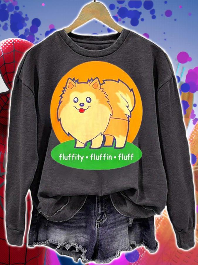 Fluffity Fluffin Fluff Funny Pomeranian T-Shirt sweatshirt