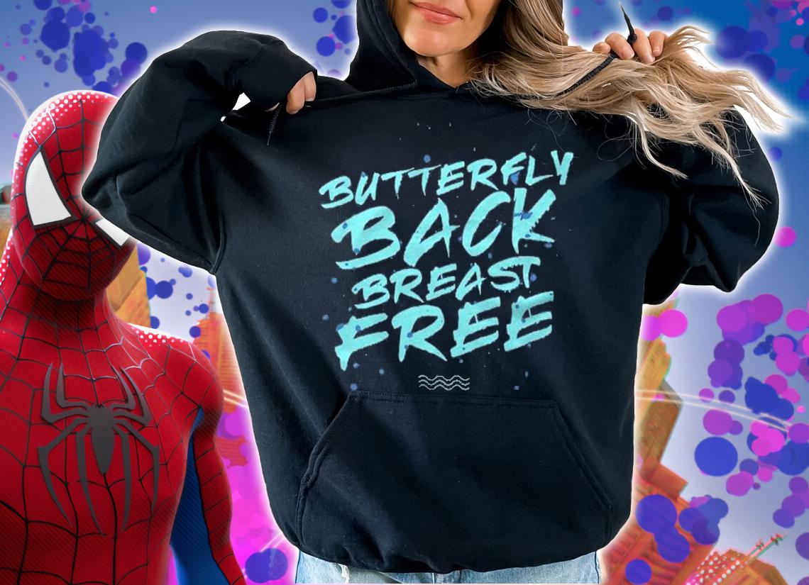 Funny Swimming Butterfly Back Breast And Free Shirt hoodie