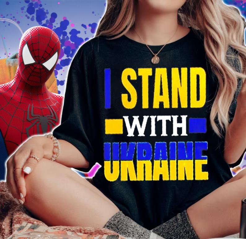 I Stand With Ukraine Design T-Shirt woman shirt