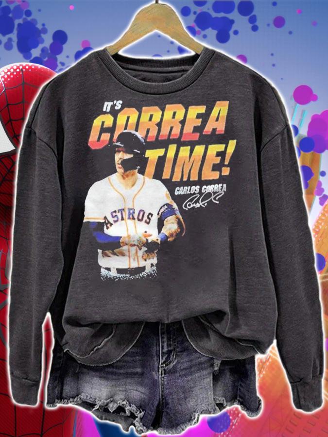 It's Correa Time Carlos Correa Houston Astros signature T-shirt sweatshirt