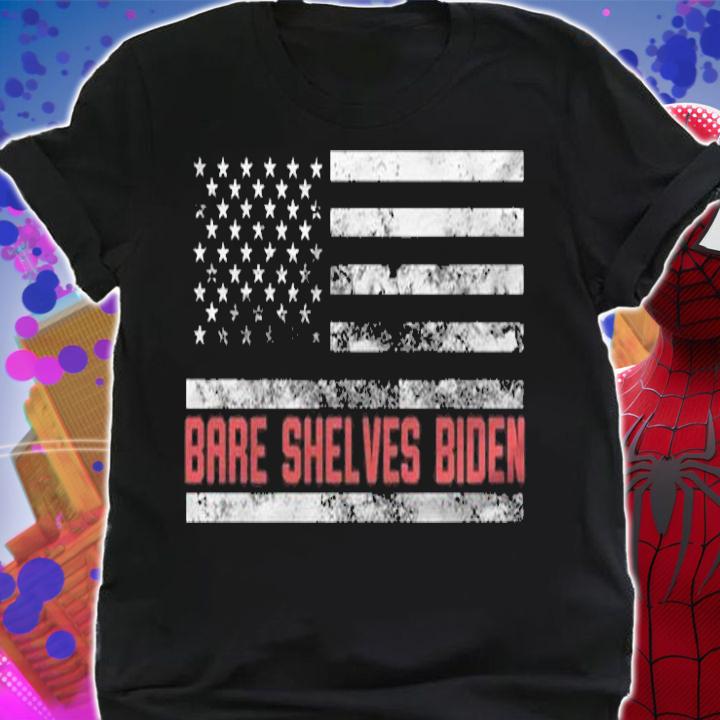 Premium bare Shelves Biden USA Flag Anti Joe Biden T-Shirt shirt