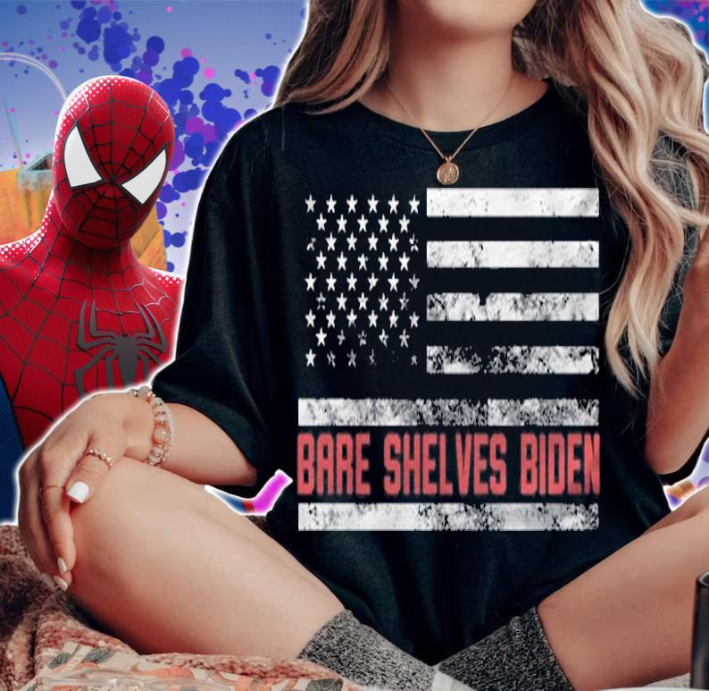 Premium bare Shelves Biden USA Flag Anti Joe Biden T-Shirt woman shirt