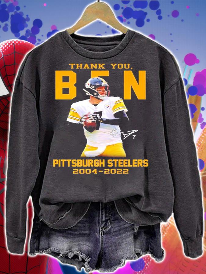 Thank you Ben Pittsburgh Steelers 2004-2022 signature shirt sweatshirt