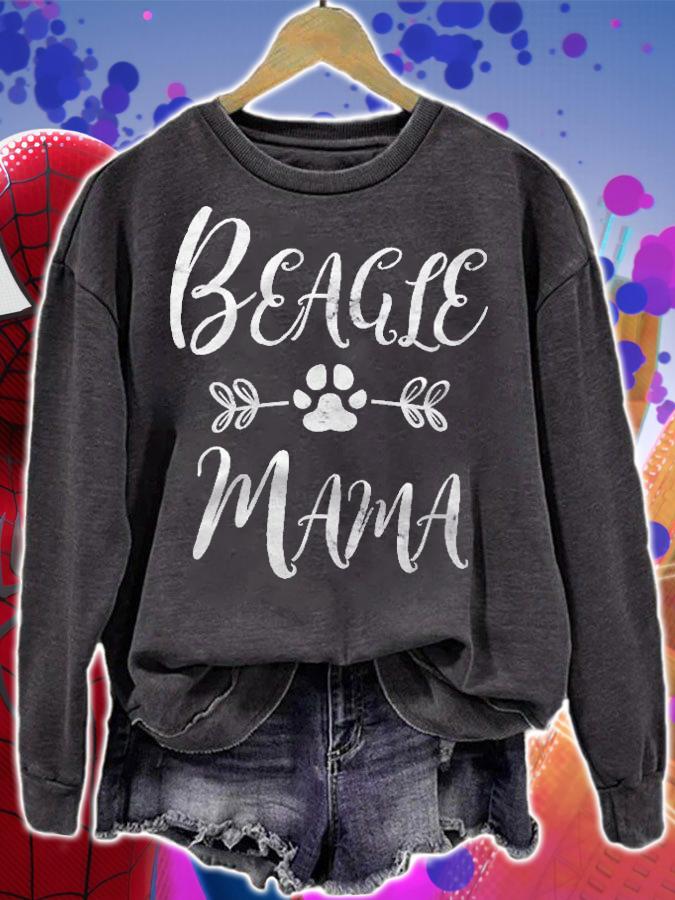 Womens Beagle Mama Shirt Beagle Mom Lover Owner Funny Dog Mom Gift T-shirt sweatshirt