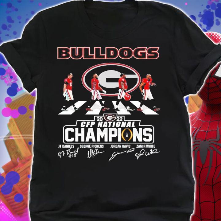 Georgia Bulldogs 2022 CFP National Champions Signatures Abbey Road t-shirt shirt