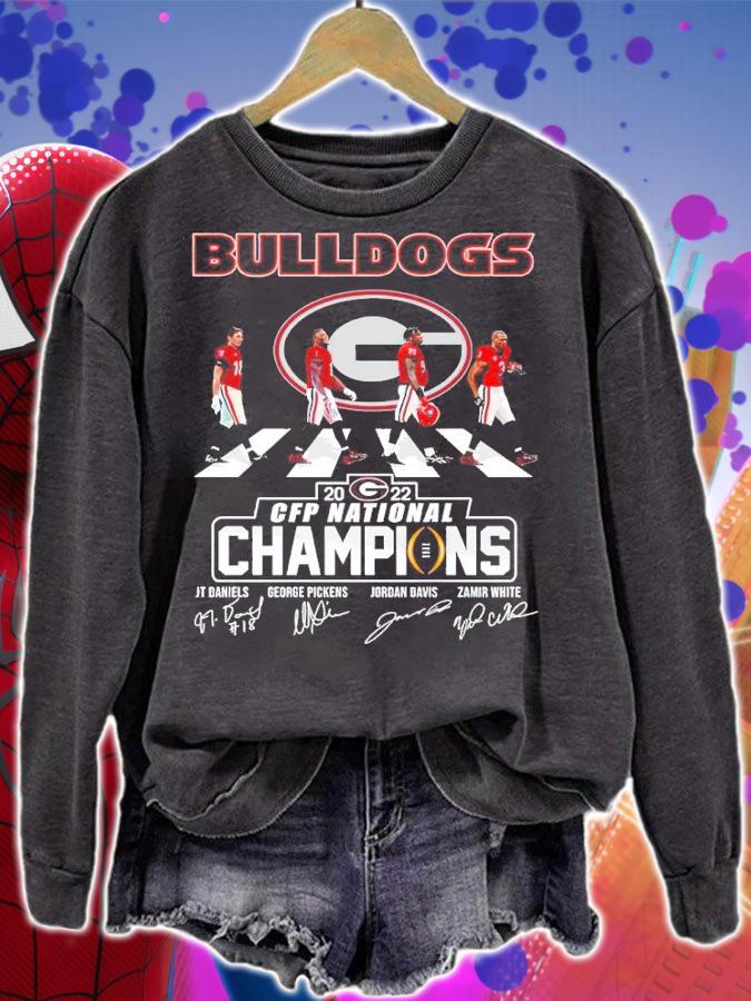 Georgia Bulldogs 2022 CFP National Champions Signatures Abbey Road t-shirt sweatshirt