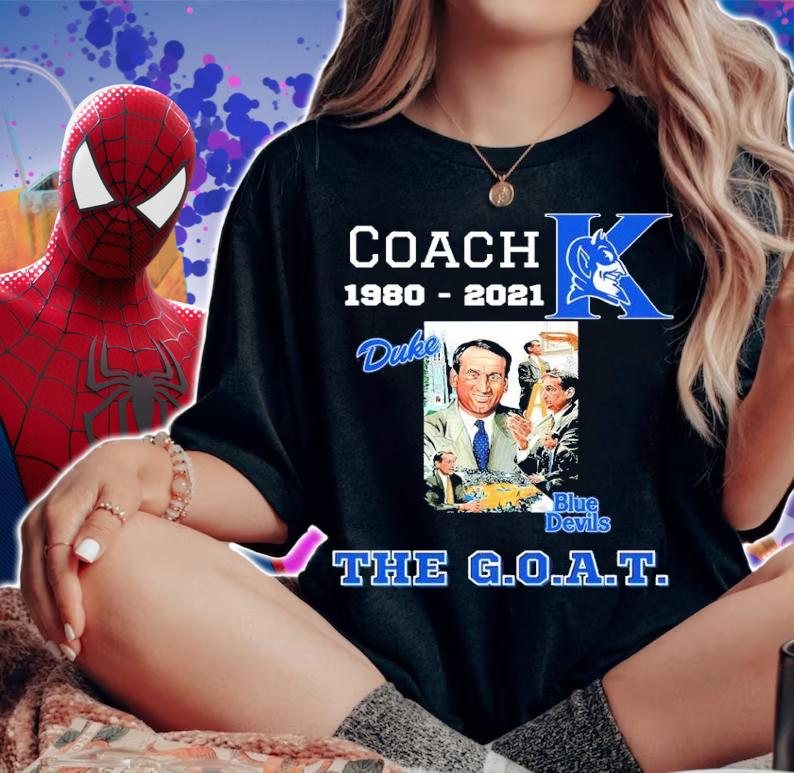 Duke Blue Devils Coach 1980-2021 The Goat shirt