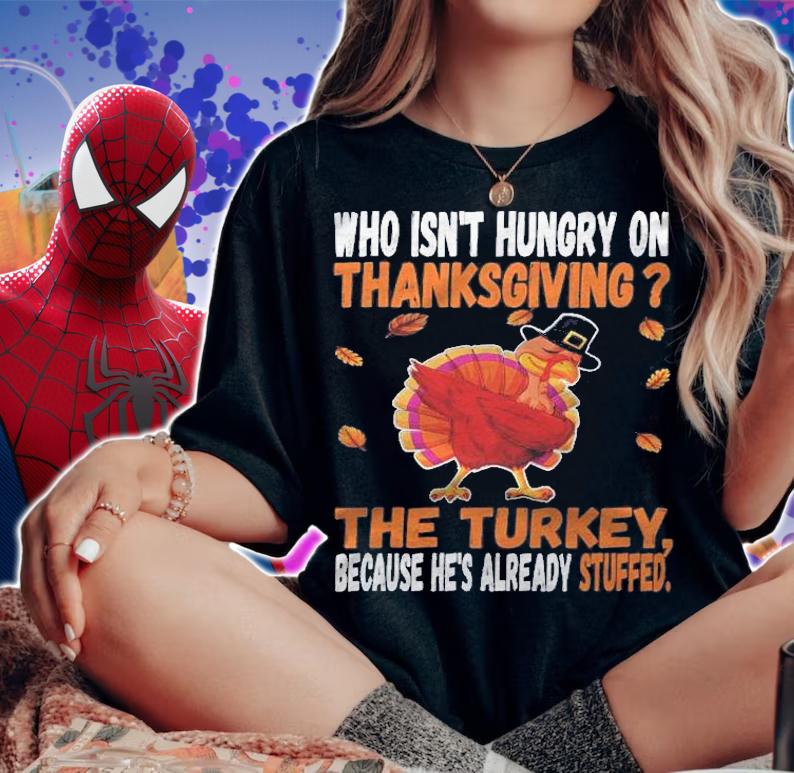 Funny Thanksgiving Joke Dabbing Stuffed Turkey Pun Fall Shirt woman shirt