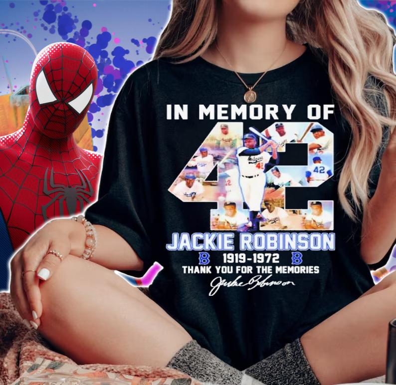 In Memory Of Jackie Robinson 1919-1972 Signatures Thank You For The Memories Shirt woman shirt