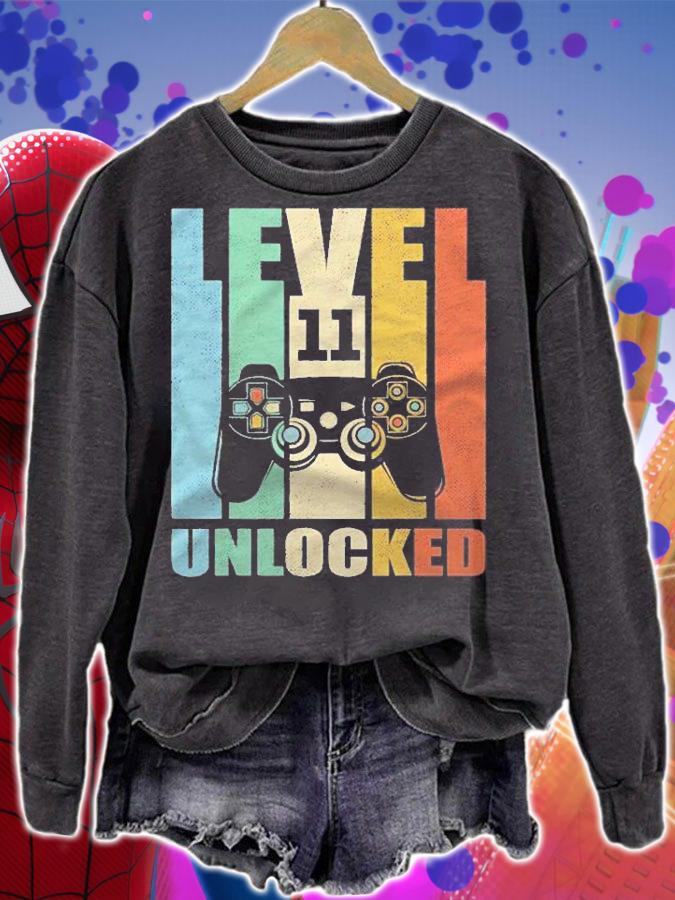 Level 11 Unlocked Video Game 11Th Birthday 11 Years Boy Girl Shirt sweatshirt