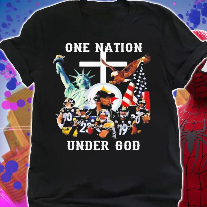 One Nation Under God Pittsburgh Steelers Signatures Shirt shirt