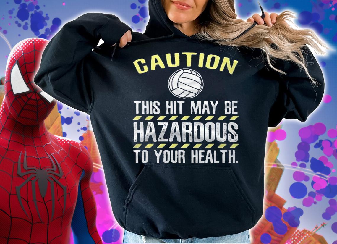 Caution Volleyball Hit Volleyball Shirt